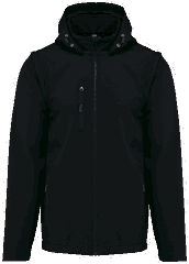 Basis softshell jas met afneembare capuchon en afneembare mouwen