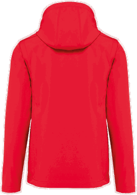 Basis softshell jas met afneembare capuchon en afneembare mouwen - Red