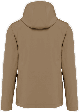 Basis softshell jas met afneembare capuchon en afneembare mouwen - Camel