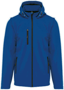 Basis softshell jas met afneembare capuchon en afneembare mouwen - Dark royal blue