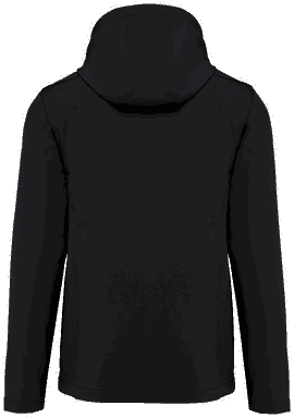 Basis softshell jas met afneembare capuchon en afneembare mouwen - Black