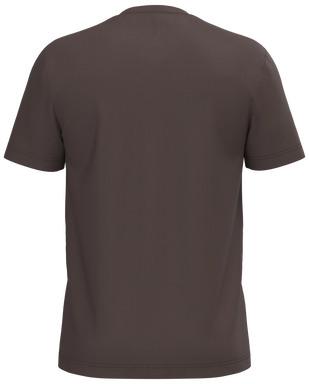 Klassisches T-Shirt mit V-Ausschnitt - Schokolade