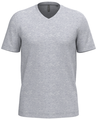 Klassisches T-Shirt mit V-Ausschnitt - Oxford Grau