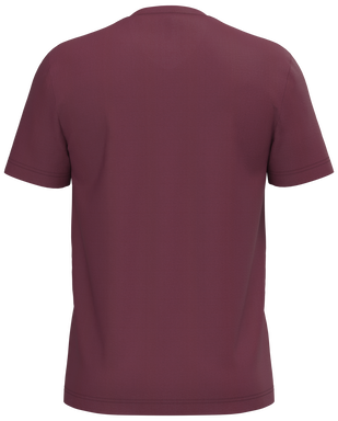 Klassisches T-Shirt mit V-Ausschnitt - Weinrot
