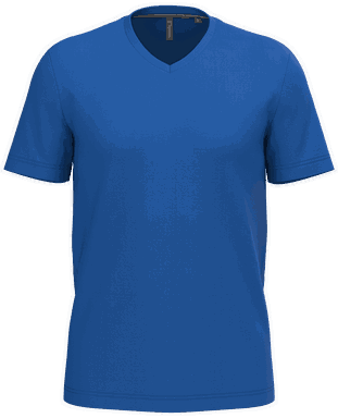 Klassisches T-Shirt mit V-Ausschnitt - Königsblau