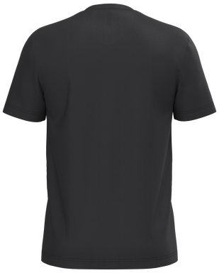 Klassisches T-Shirt mit V-Ausschnitt - Schwarz