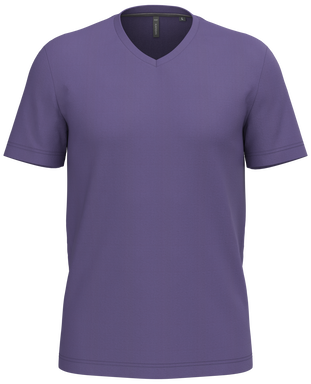 Klassisches T-Shirt mit V-Ausschnitt - Lila