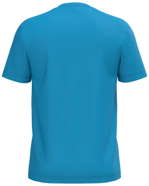 Klassisches T-Shirt mit V-Ausschnitt - Tropenblau