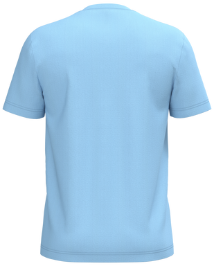 Klassisches T-Shirt mit V-Ausschnitt - Himmelblau