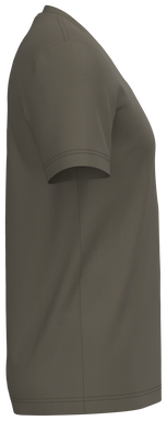 Klassisches T-Shirt mit V-Ausschnitt - Dunkles Khaki