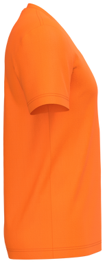 Klassisches T-Shirt mit V-Ausschnitt - Orange