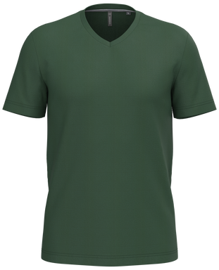 Klassisches T-Shirt mit V-Ausschnitt - Waldgrün