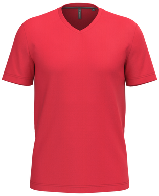 Klassisches T-Shirt mit V-Ausschnitt - Rot