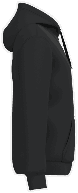 Promo-Kapuzenpullover mit Reißverschluss - Schwarz