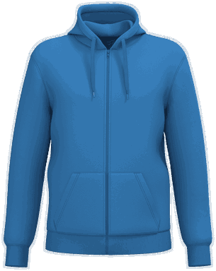 Promo-Kapuzenpullover mit Reißverschluss - Helles Königsblau