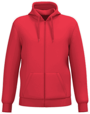 Promo-Kapuzenpullover mit Reißverschluss - Rot
