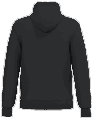 Promo-Kapuzenpullover mit Reißverschluss - Schwarz