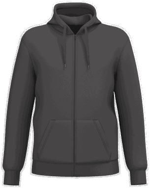 Promo-Kapuzenpullover mit Reißverschluss - Dunkelgrau