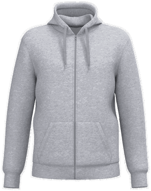 Promo-Kapuzenpullover mit Reißverschluss - Oxford Grau