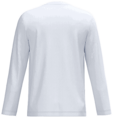T-shirt classique col en V à manches longues - Blanc