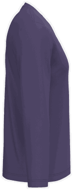 T-shirt classique col en V à manches longues - Violet