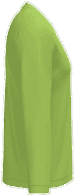 T-shirt classique col en V à manches longues - Citron vert