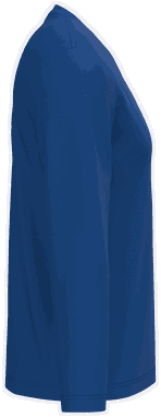 T-shirt classique col en V à manches longues - Bleu royal