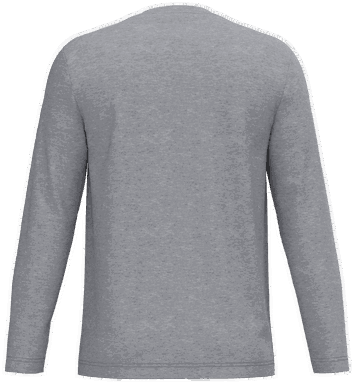 T-shirt classique à manches longues - Gris Oxford
