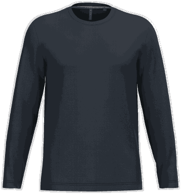 T-shirt classique à manches longues - Bleu marine