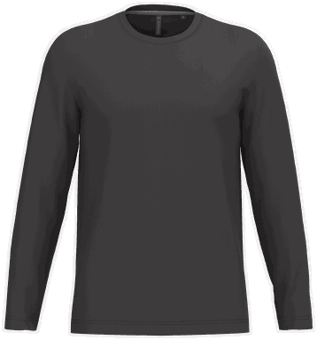 T-shirt classique à manches longues - Gris foncé