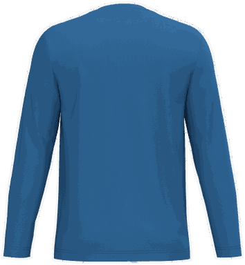 T-shirt classique à manches longues - Bleu royal clair