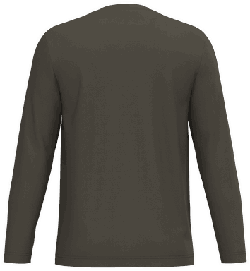 T-shirt classique à manches longues - Kaki foncé