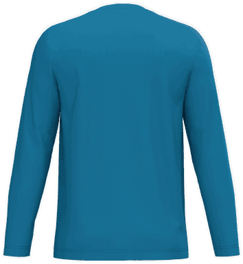 T-shirt classique à manches longues - Bleu tropical