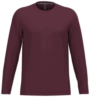 T-shirt classique à manches longues - Vin