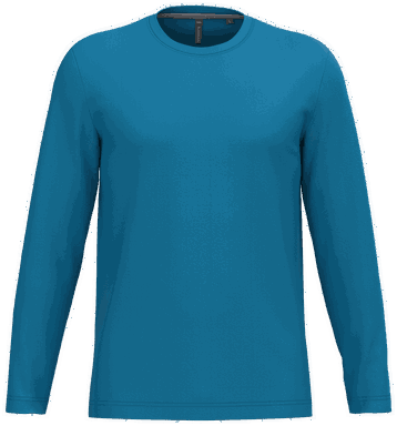 T-shirt classique à manches longues - Bleu tropical