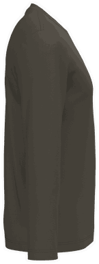 T-shirt classique à manches longues - Kaki foncé