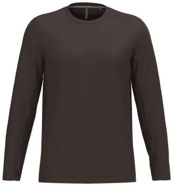 T-shirt classique à manches longues - Chocolat