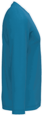T-shirt classique à manches longues - Bleu tropical