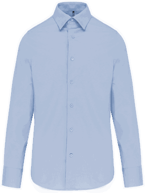 Basic stretch shirt - Light blue