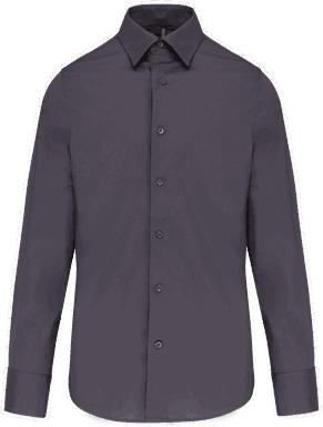 Basic stretch shirt - Zinc