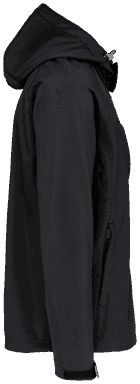 Basis softshell jas met afneembare capuchon - Black
