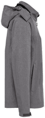 Basis softshell jas met afneembare capuchon - Marl grey