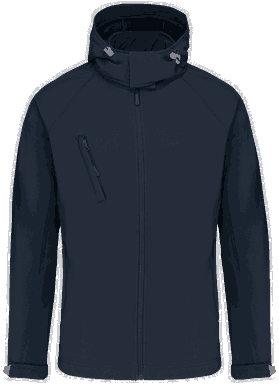 Basis softshell jas met afneembare capuchon - Navy