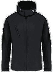 Basis softshell jas met afneembare capuchon