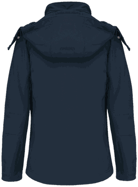 Basis-Softshell-Jacke für Damen mit abnehmbarer Kapuze - Marine