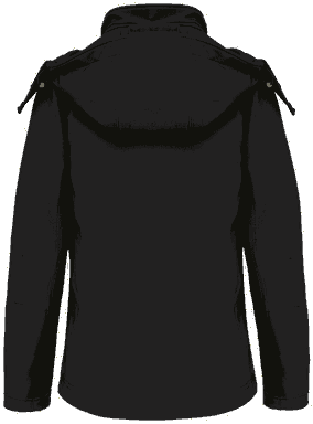 Basis-Softshell-Jacke für Damen mit abnehmbarer Kapuze - Schwarz