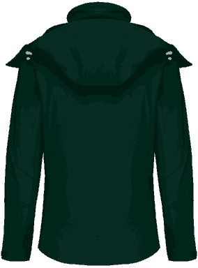 Basis-Softshell-Jacke für Damen mit abnehmbarer Kapuze - Flaschengrün