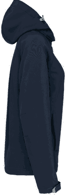 Basis-Softshell-Jacke für Damen mit abnehmbarer Kapuze - Marine