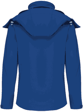 Basis-Softshell-Jacke für Damen mit abnehmbarer Kapuze - Dunkles Königsblau