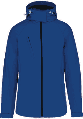 Basis-Softshell-Jacke für Damen mit abnehmbarer Kapuze - Dunkles Königsblau
